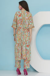 Sea Green Hand Embellished Crepe Set
